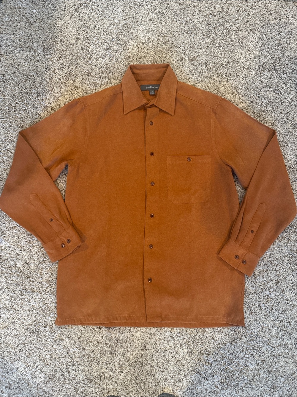 croft & barrow Men's Copper Button-Up Shirt Jacket